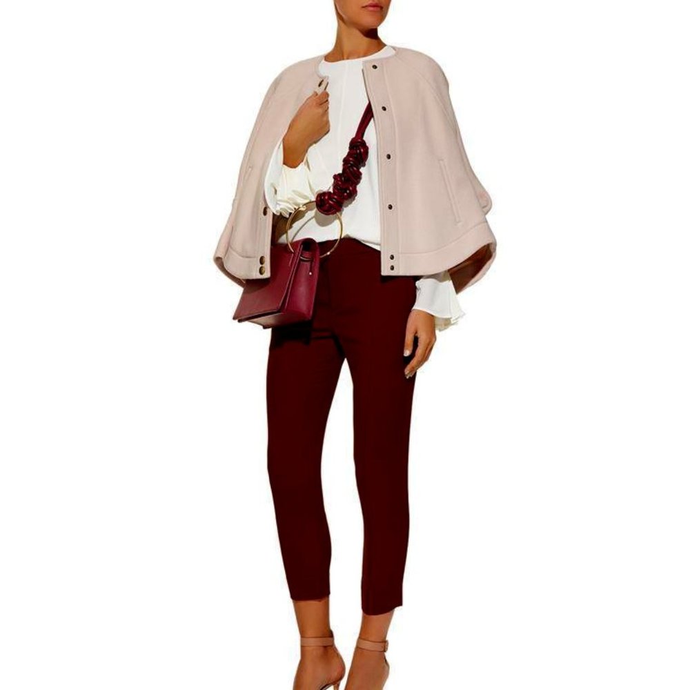 Chloe Women's Wool Cape/Coat in Nude